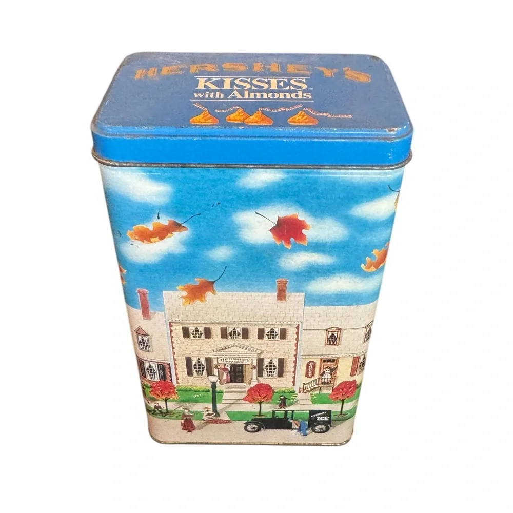 Vintage Decorative Hershey Chocolate Hometown Series Tin with Autumn Scene - Picture 9 of 9